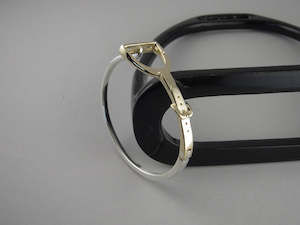 Detailed Hinged Stirrup Bangle