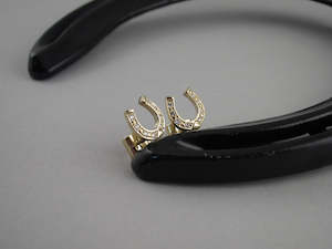 Earrings: Horseshoe Studs with Diamonds | Large | End of Line