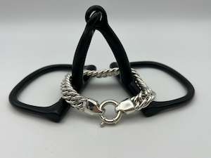 Handmade Double Curb Chain Bracelet | Sterling Silver