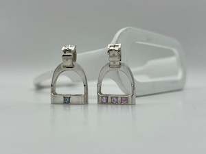 Pendants: LARGE Stirrup Pendant | with Gemstones