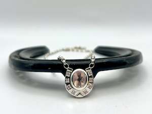 Pendants: Horseshoe with Rose Quartz Belcher Chain Necklace
