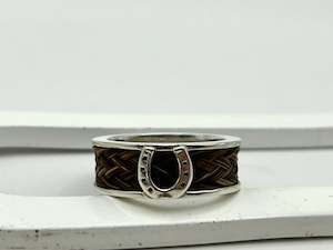 Wide Band Horsehair Ring
