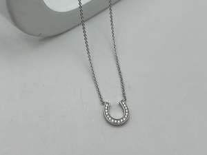 End Of Line Jewellery: Horseshoe Necklace | with Cubic Zirconia Stones