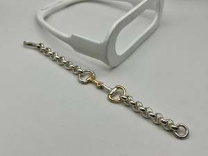 Two-Tone Snaffle Belcher Bracelet | Medium