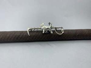 Hunt Whip Stockpin | Large | with Hound