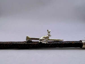 Horseshoe Nail with Sitting Hare Stockpin