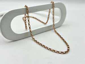 9ct Rose Gold Oval Belcher Chain | Preloved