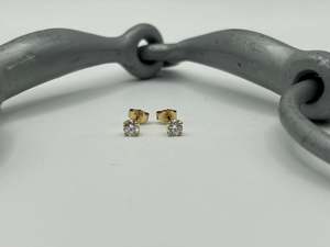 Earrings: Lab Diamond Stud Earrings | .27ct