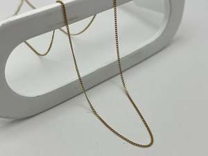 9ct Yellow Gold Fine Diamond Cut Curb Chain | Preloved