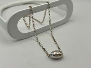 Rugby Ball Pendant with Belcher Chain | End of Line