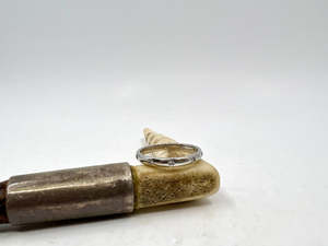 Platinum Band with Shot Set Diamonds | End of Line