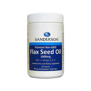 Sanderson Flax Seed Oil 1000mg 300Caps - CHEMi - NZ Health Supplements & Cosmetics