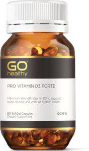 Go Healthy Pro Vitamin D3 Forte 60 SoftGel Capsules