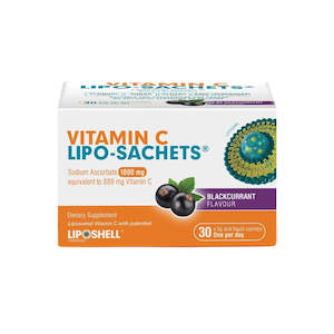 Liposhell Vitamin C Lipo-Sachets Blackcurrant 30 sachets