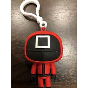 Squid Game Key Ring Square(Red)
