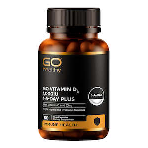 GO Healthy Vitamin D3 1,000IU 1-A-Day Plus 60 Vege Capsules