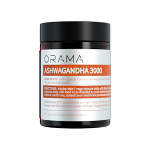 Supplements And Superfoods: ORAMA Ashwagandha 3000 60 Capsules