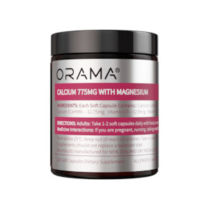 Supplements And Superfoods: ORAMA Calcium 775mg with Magnesium 200 Soft Capsules
