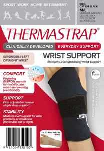 Thermastrap Wrist Support Black Size M/L