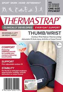 Pharmacy: Thermastrap Thumb/Wrist Support Beige Left/Right One Size Fits Most
