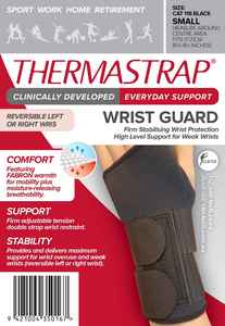 Pharmacy: Thermastrap Wrist Guard for Ultimate Wrist Support Black Size Small