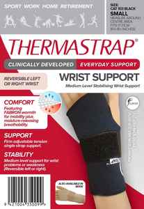 Thermastrap Wrist Support Black Size Small