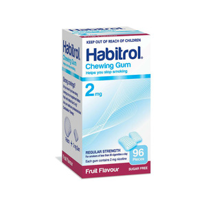 Pharmacy: Habitrol Gum Fruit 2mg 96 pieces