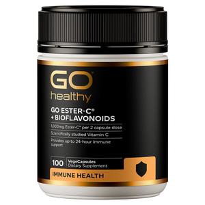 Go Healthy: GO Healthy Ester-C + Bioflavonoids 100 VegeCapsules