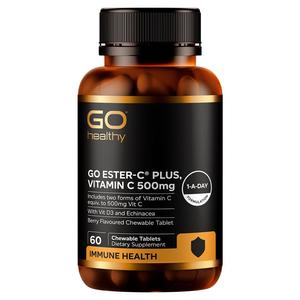 GO Healthy Ester-C Plus, Vitamin C 500mg 60 Tablets