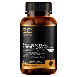 Supplements And Superfoods: GO Healthy Ester-C Plus, Vitamin C 1,000mg 60 Tablets