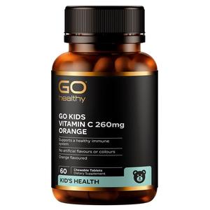 GO Healthy Kids Vitamin C 260mg Orange 60 Chewable Tablets
