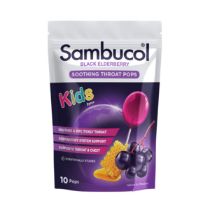 Sambucol Kids Soothing Throat Pops 10 Pack