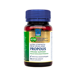 Manuka Health Ultra Strength BIO100 New Zealand Propolis 60 Capsules
