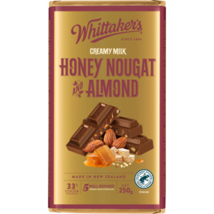 Whittaker's Almond & Honey Nougat Chocolate 250g