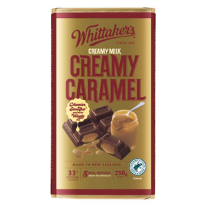 Pharmacy: Whittaker's Creamy Caramel 33% Cocoa Milk Chocolate Block 250g