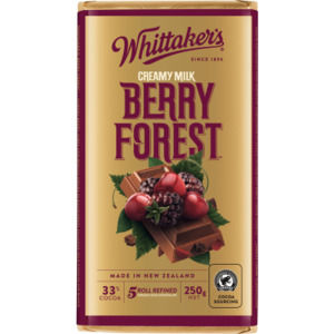 Whittaker's Berry Forest Creamy Milk Chocolate Block 250g