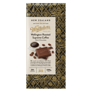 Whittaker's Wellington Roasted Supreme Coffee Chocolate 100g