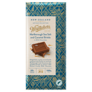 Whittaker's Marlborough Sea Salt & Caramel Brittle Chocolate Block 100g