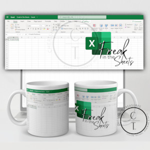 Custom Drinking Vessels: Freak in the Sheets - Excel Mug