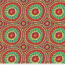 Quilt Backing: Mandala Red Quilt Backing by Kaffe Fasset