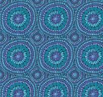 Quilt Backing: Mandala Blue Quilt Backing by Kaffe Fasset