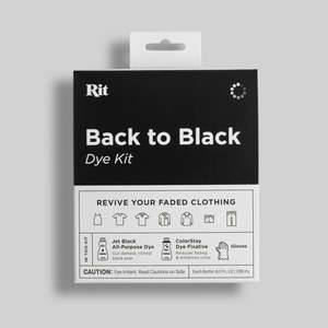 Fabric Wool Dyes: Rit Dye Get Black Back Kit -Revive Faded Clothing