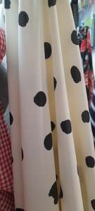 Fashion Fabrics: Polyester Crepe Polyester 100% W2411/Cream & Black