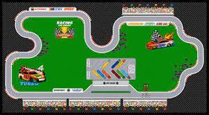 Children Babies Quilt Panels: Turbo Speed Race Track Panel - Northcott Fabrics