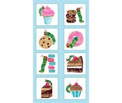 Children Babies Quilt Panels: Hungry Caterpillar Bakeshop Panel