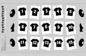 Children Babies Quilt Panels: Rugby Jersey Bunting 60cm Panel