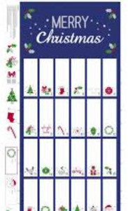 Christmas Quilt Panels: Advent Calendar Blue/Silver