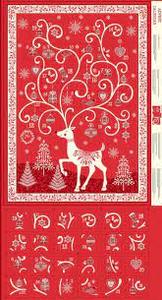 Christmas Quilt Panels: Scandi Advent Calendar Red