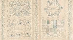 Quilt Panels: Broderie - Bonheur de Jour - French General