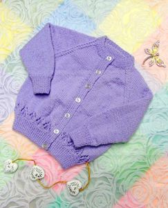 Vehicles Patchwork Fabric: Lullaby Pattern P321 Baby Cardigan Birth to 18 Months